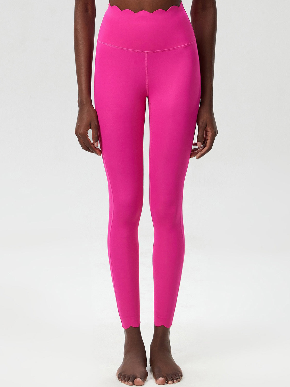 High Rise Scallop Waist Legging