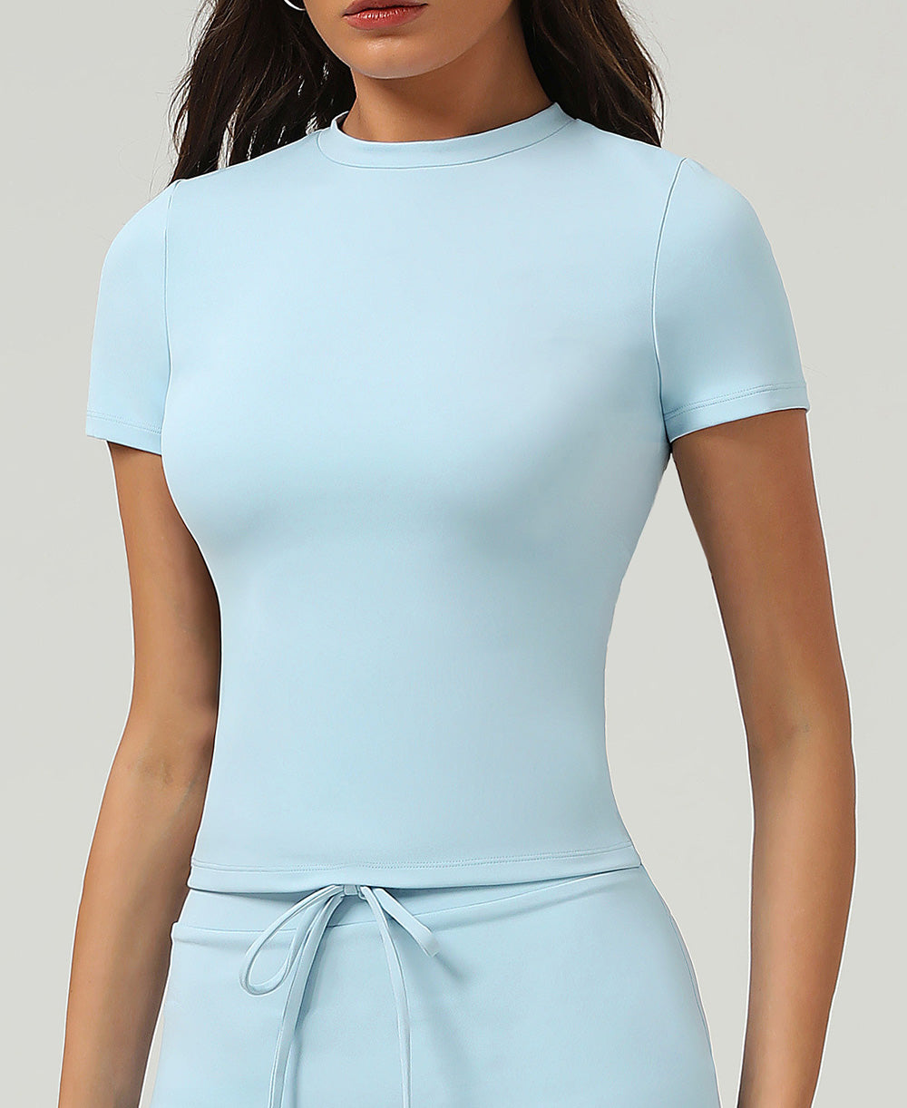 Crew Neck Short Sleeves Top