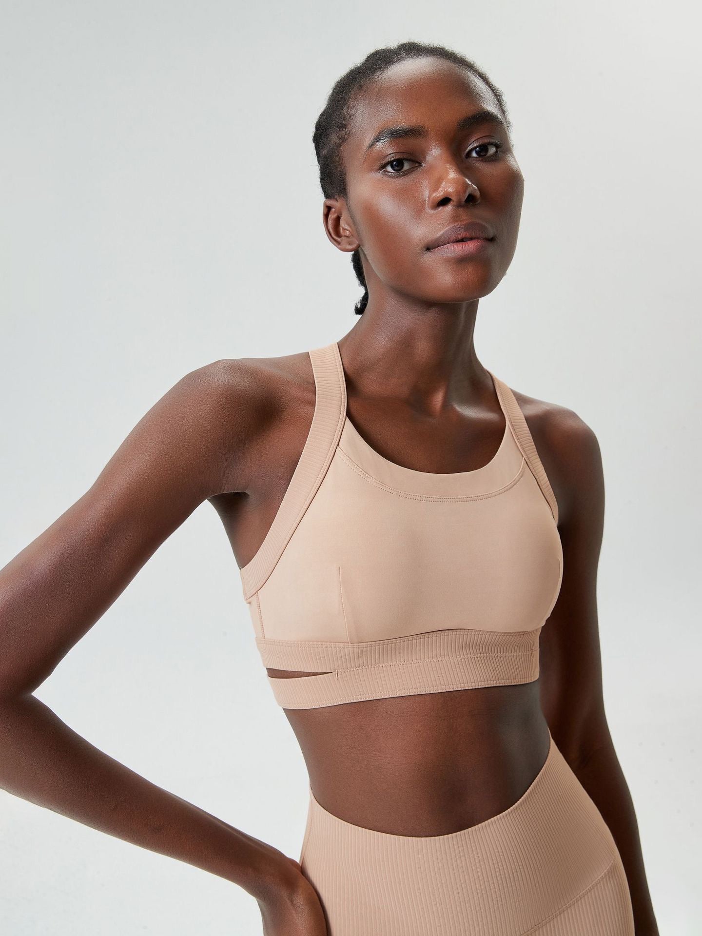 Round Neck Racerback Sports Bra