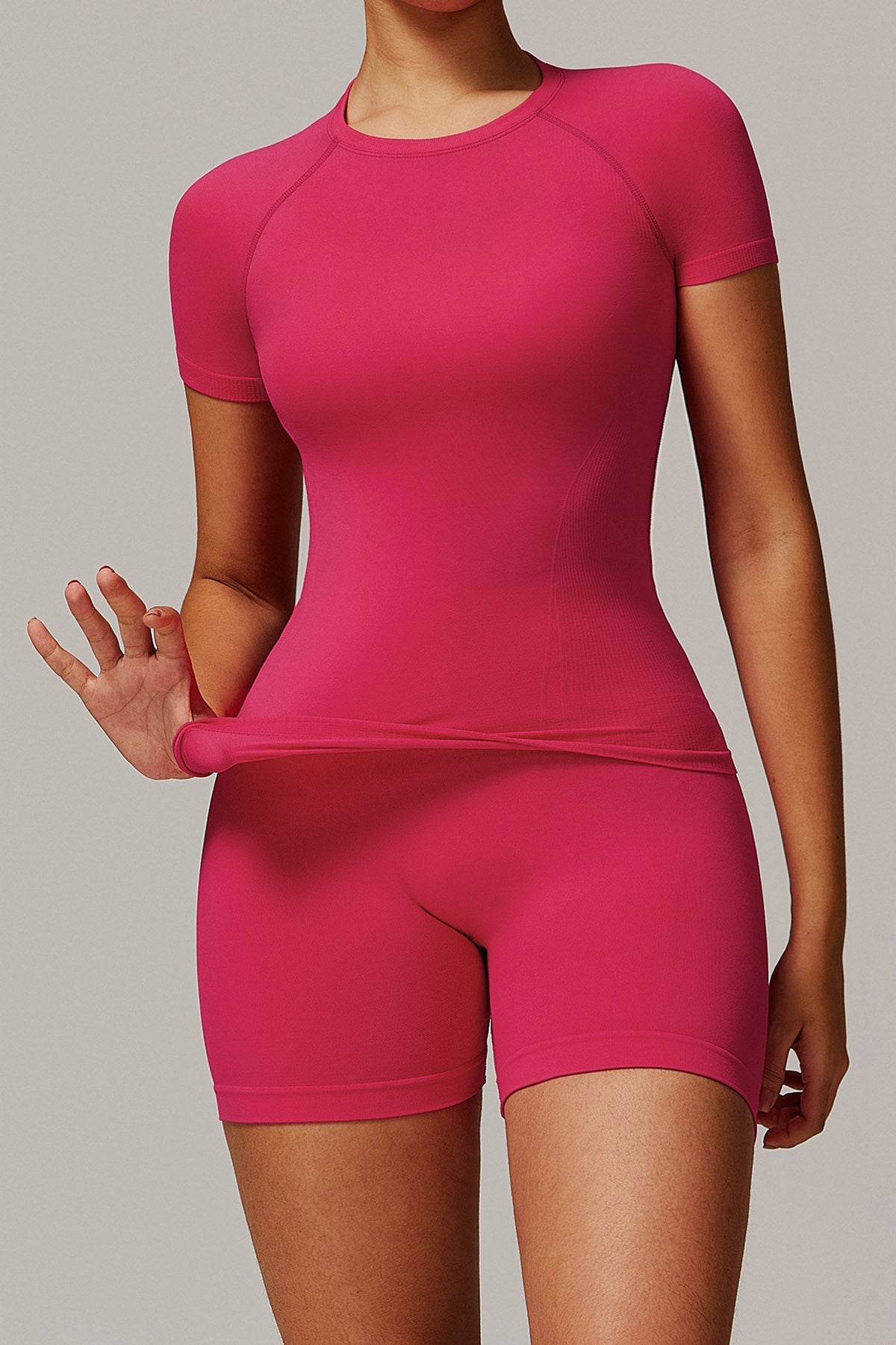 Round Neck Short Sleeve Top