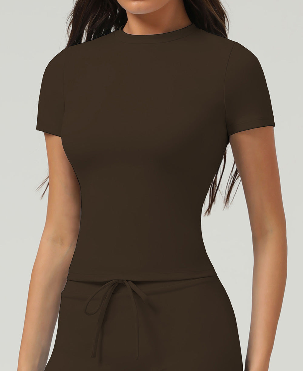 Crew Neck Short Sleeves Top