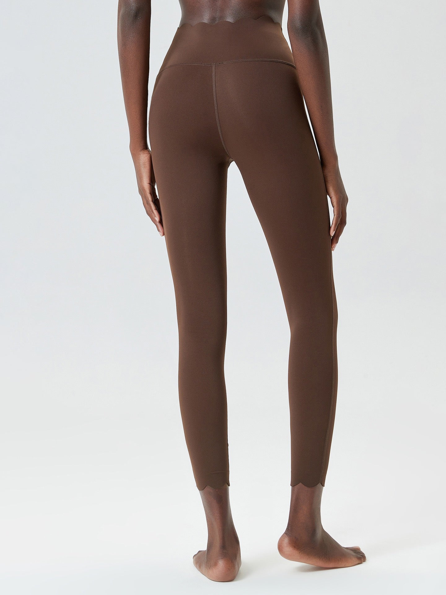 High Rise Scallop Waist Legging