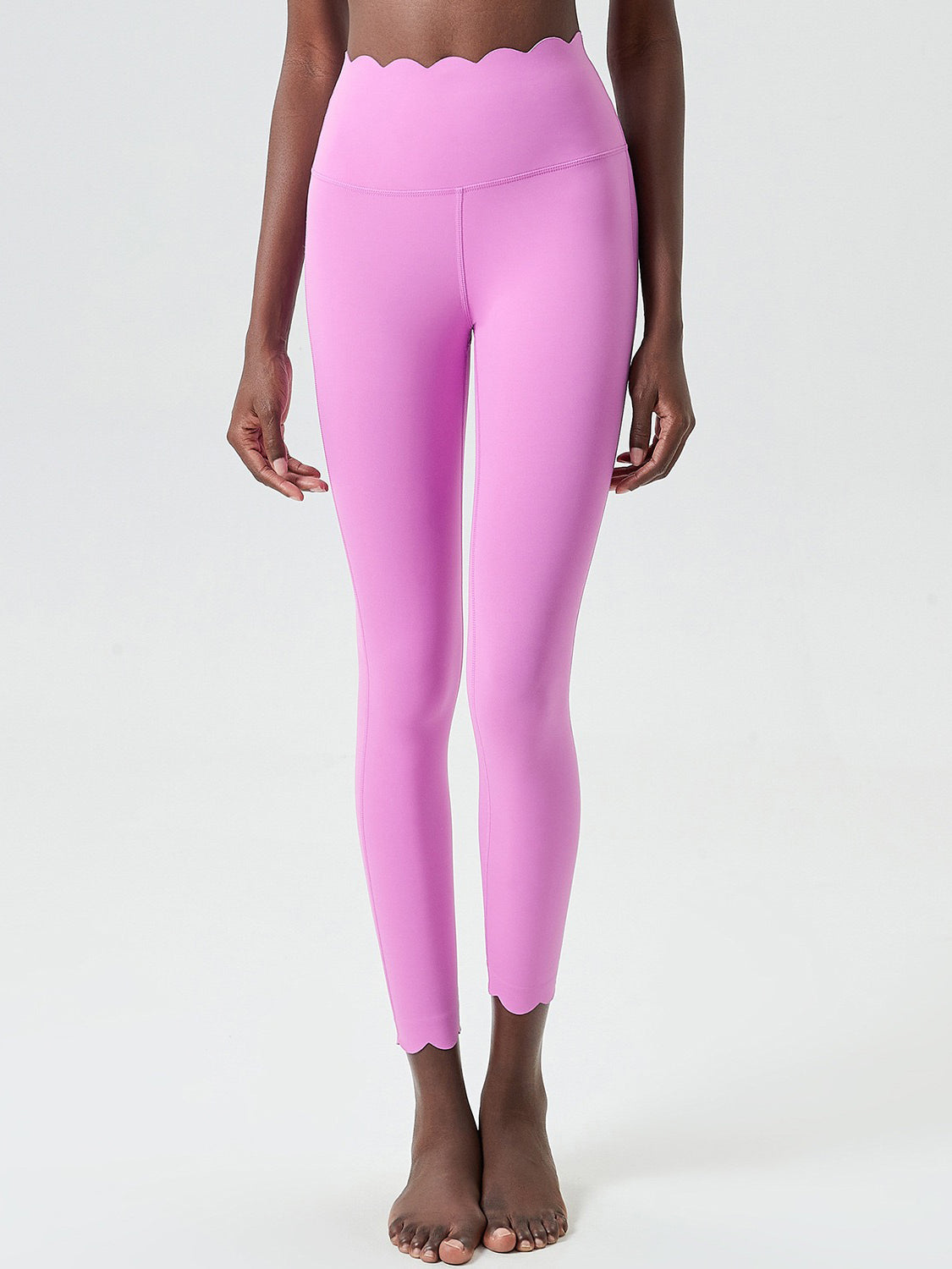 High Rise Scallop Waist Legging