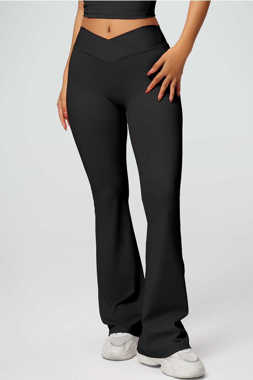 High Rise Crossover Flare Legging