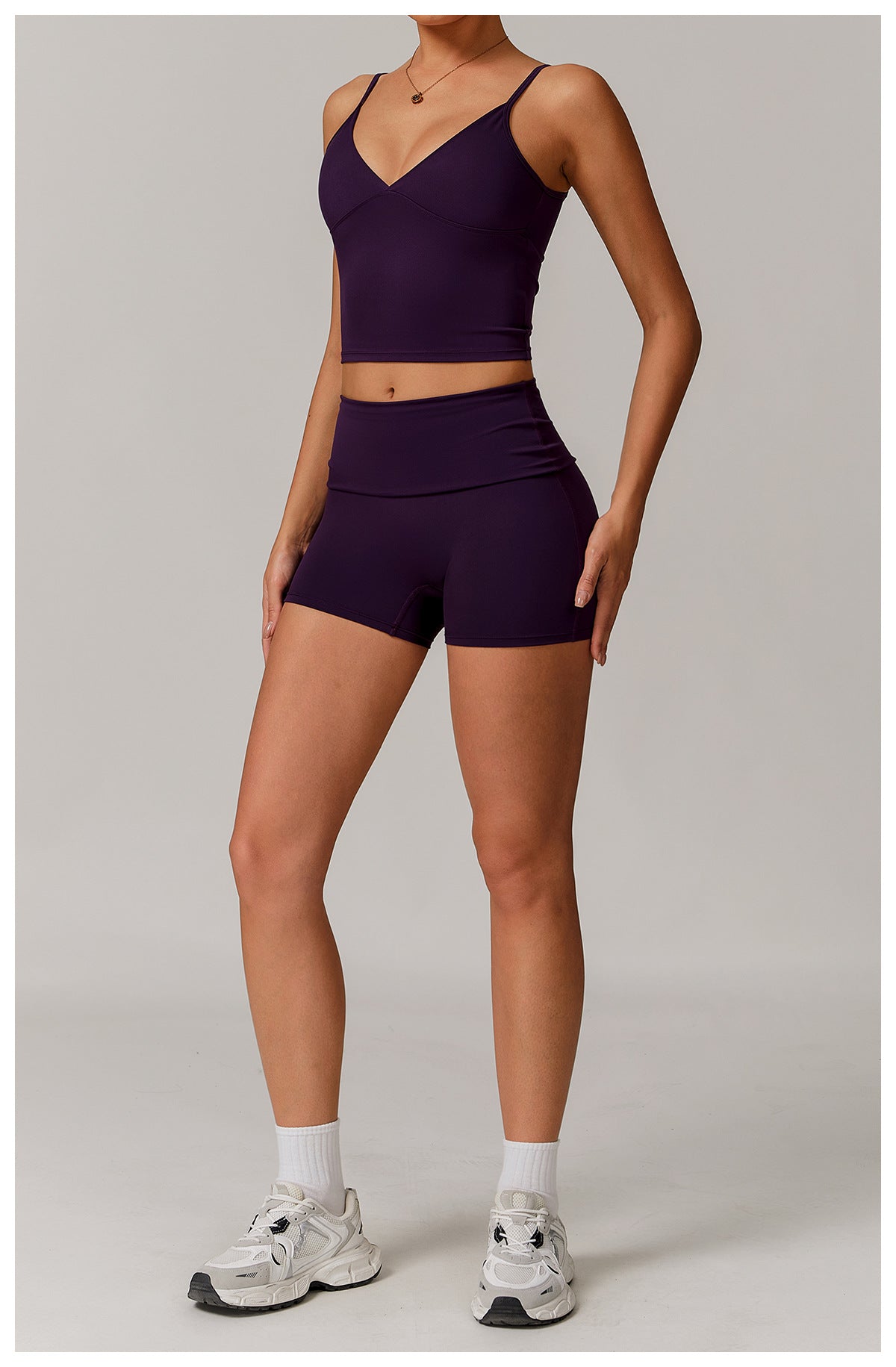 V-Neck Open Back Tank Top