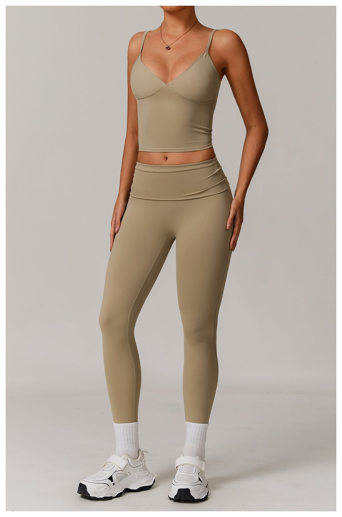 V-Neck Open Back Tank Top