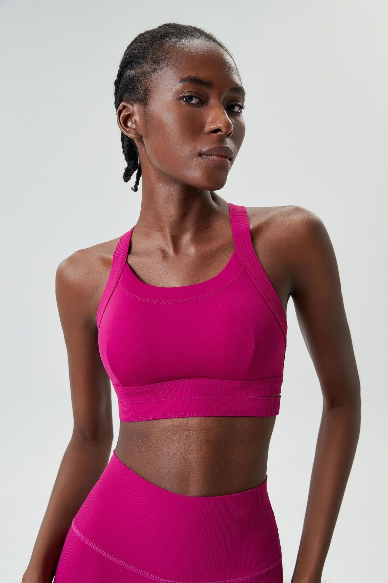 Round Neck Racerback Sports Bra