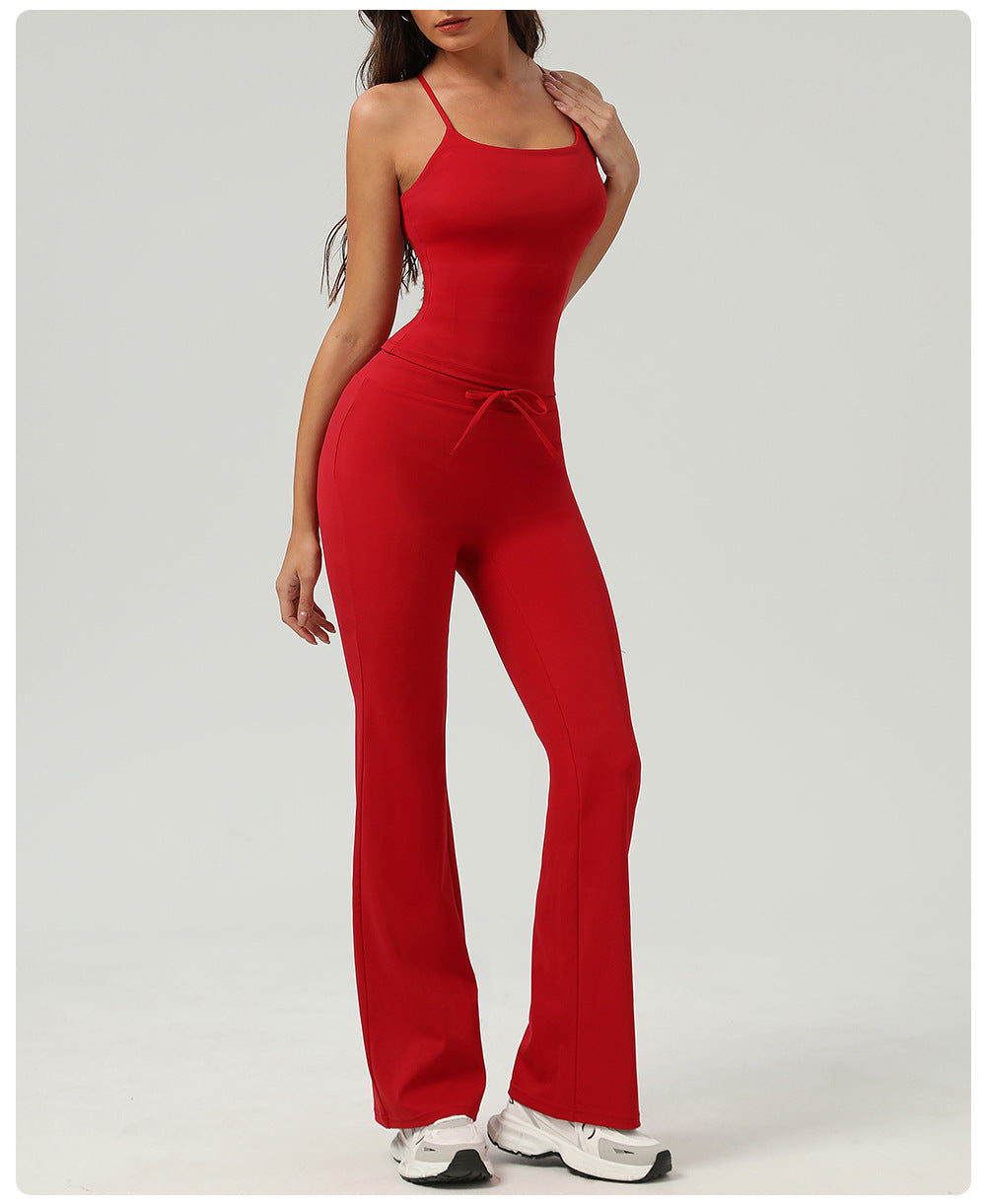 Scoop Neck Crossover Back Tank Top