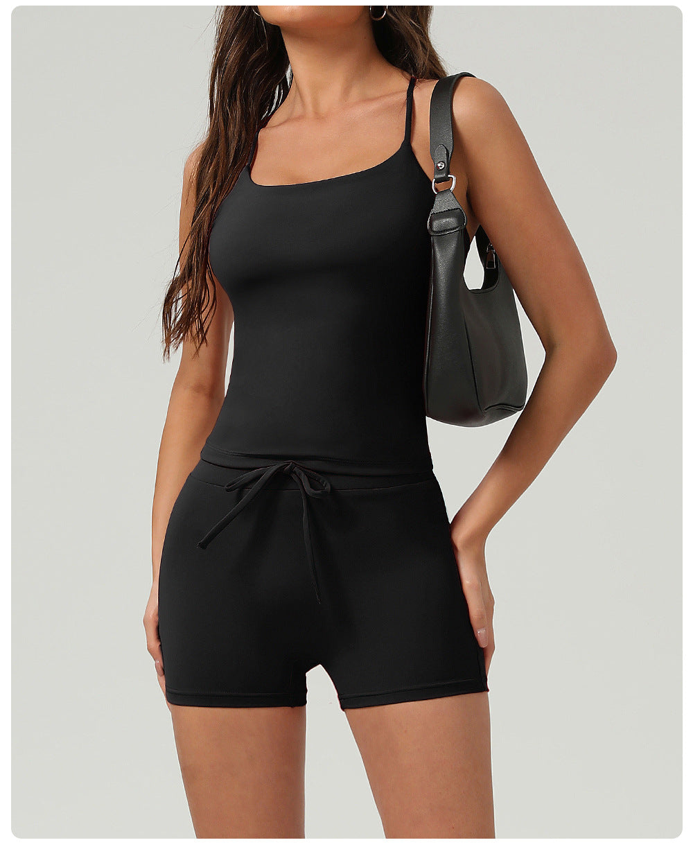 Scoop Neck Crossover Back Tank Top