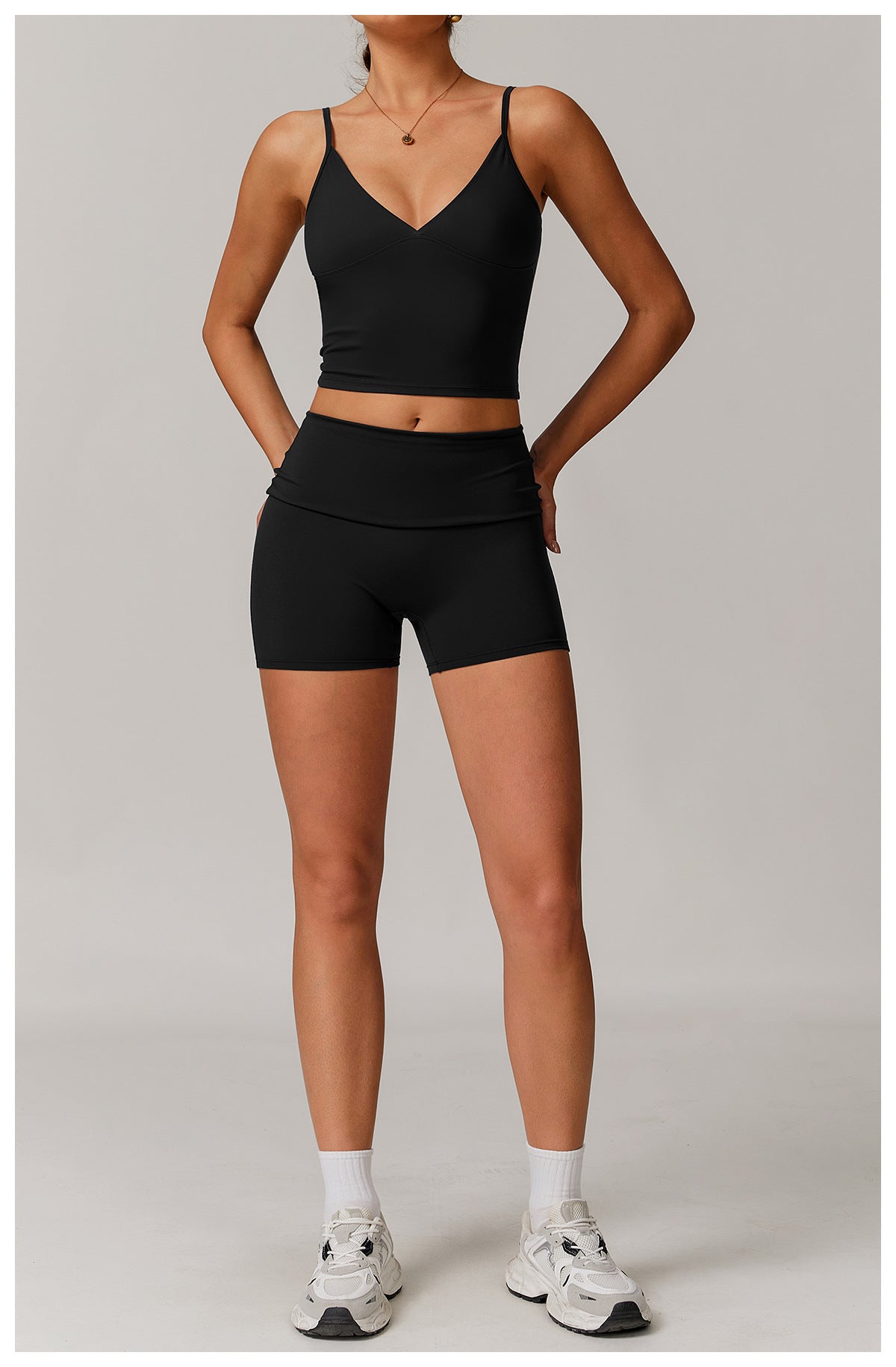 V-Neck Open Back Tank Top