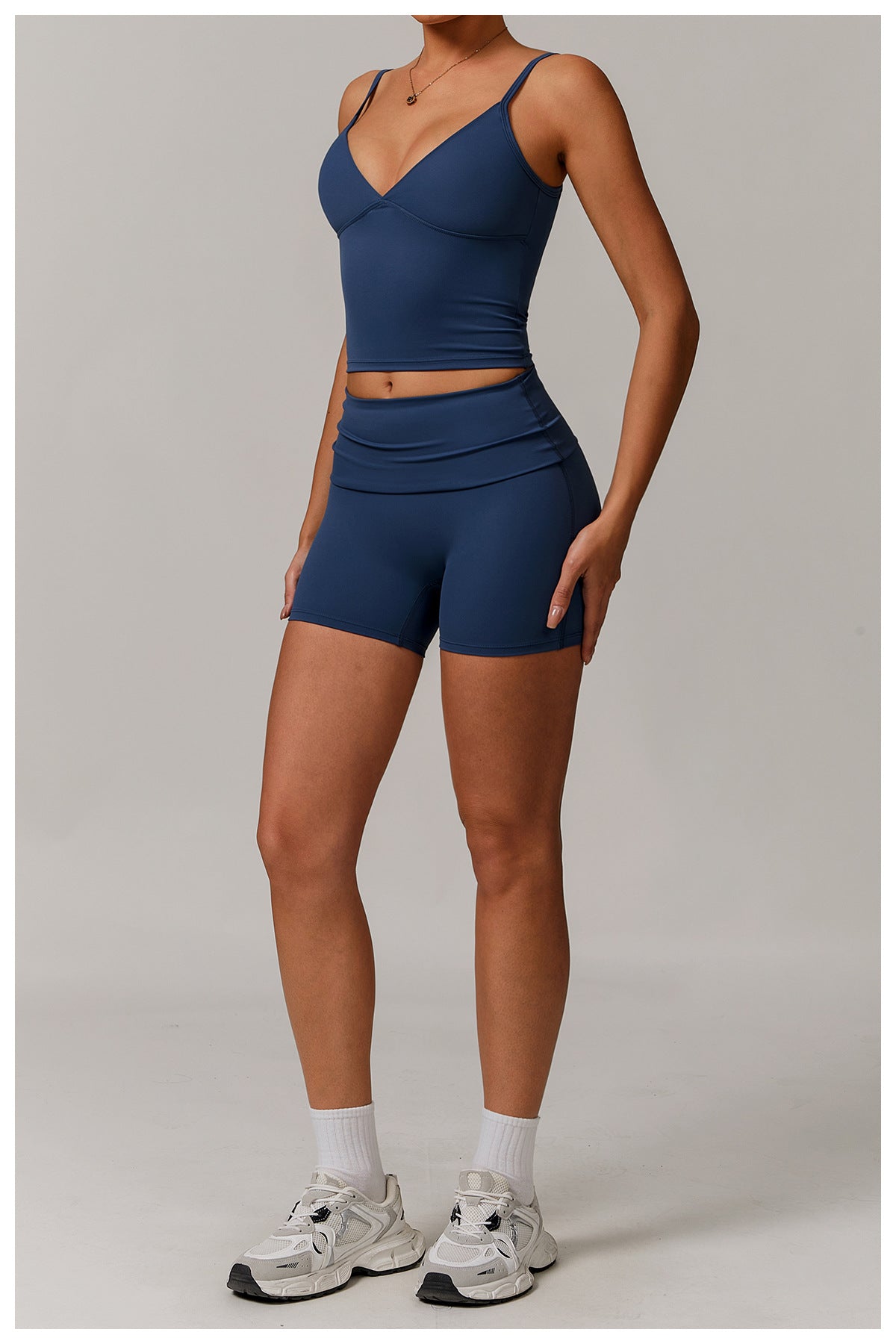 V-Neck Open Back Tank Top