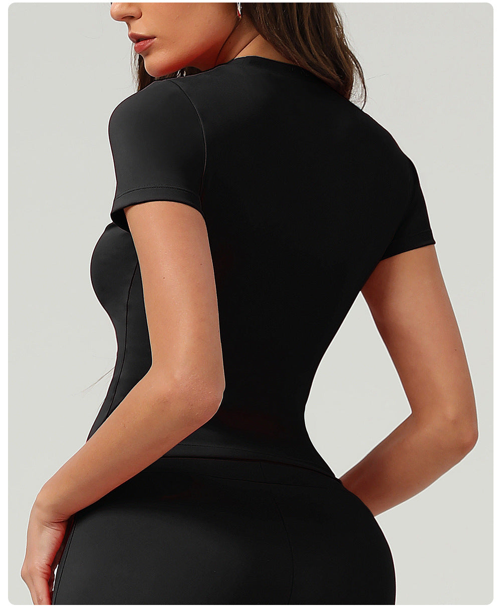 Crew Neck Short Sleeves Top