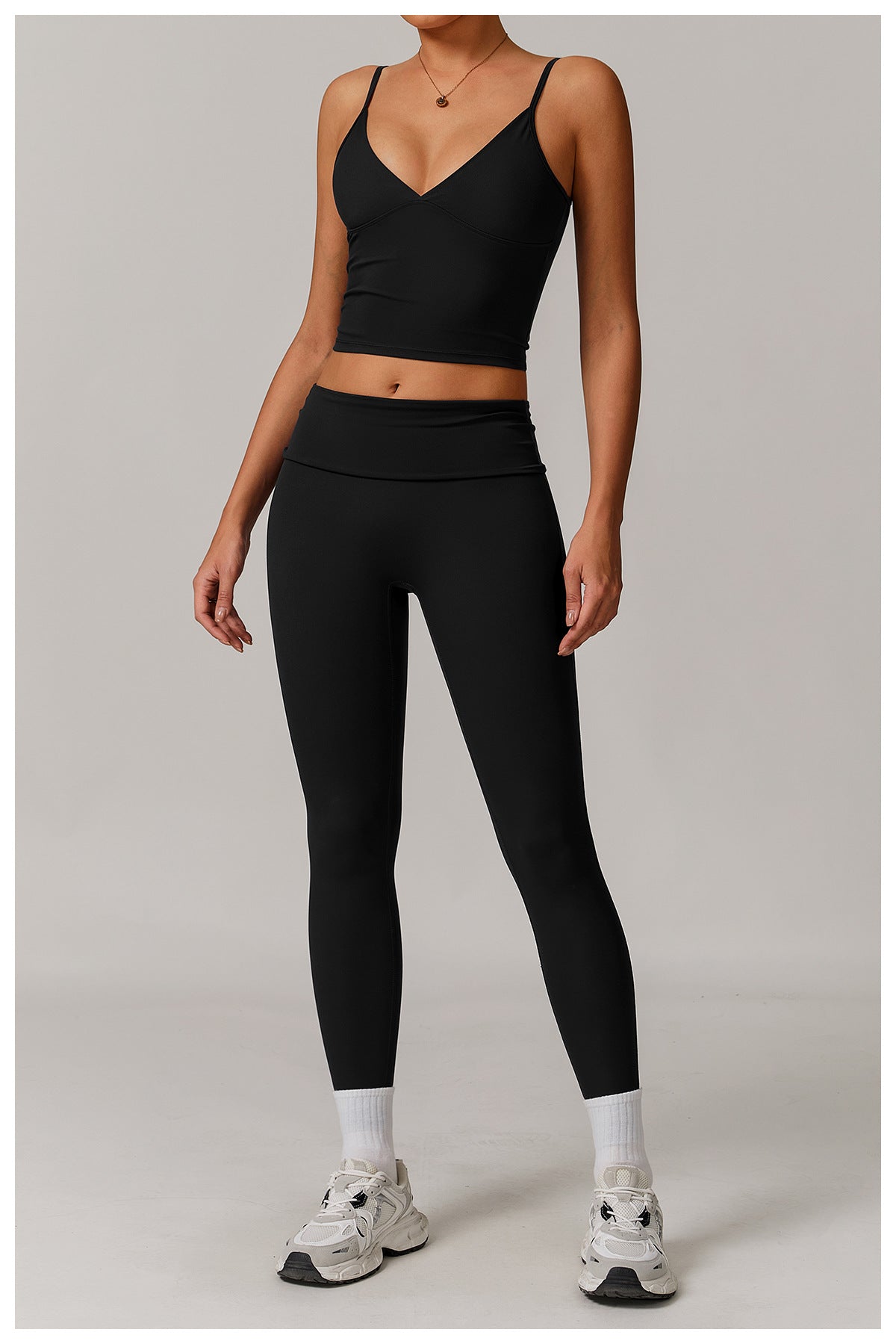 V-Neck Open Back Tank Top