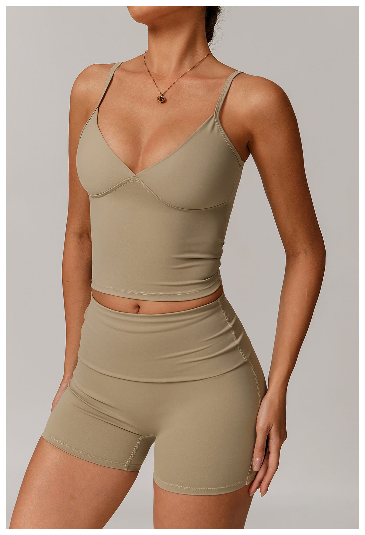 V-Neck Open Back Tank Top