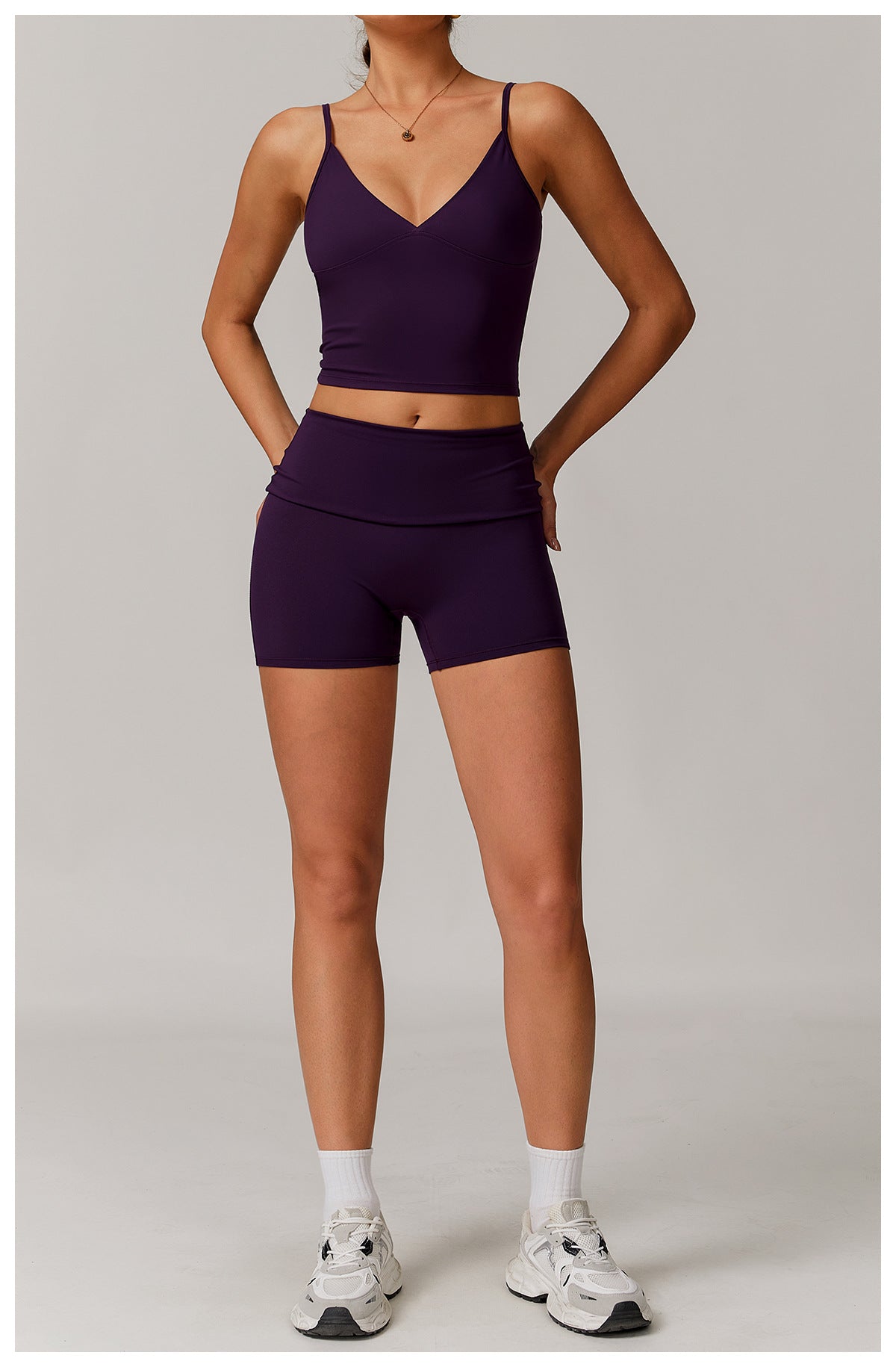 V-Neck Open Back Tank Top