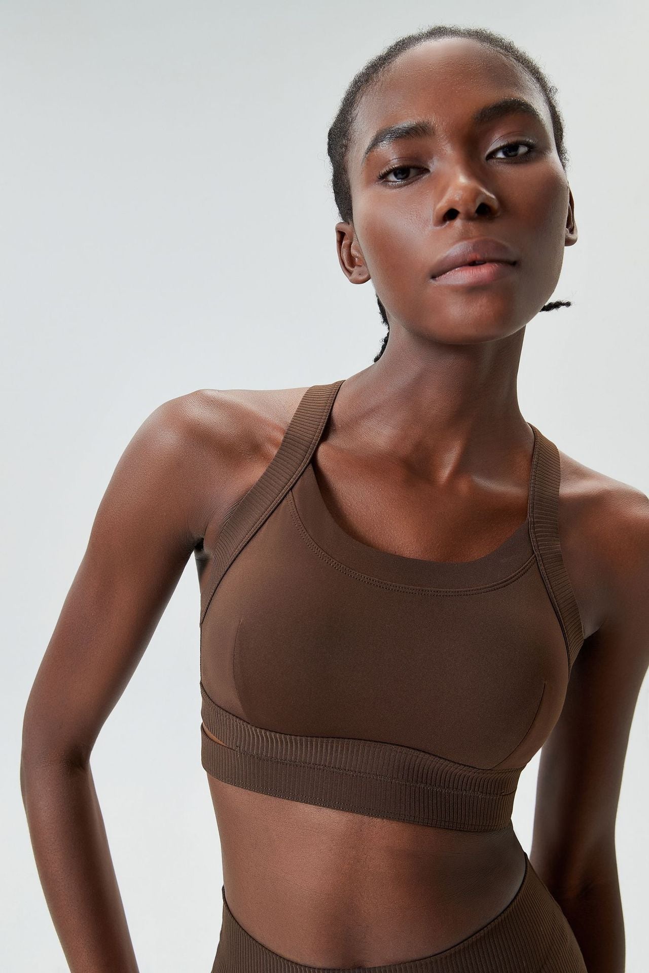 Round Neck Racerback Sports Bra