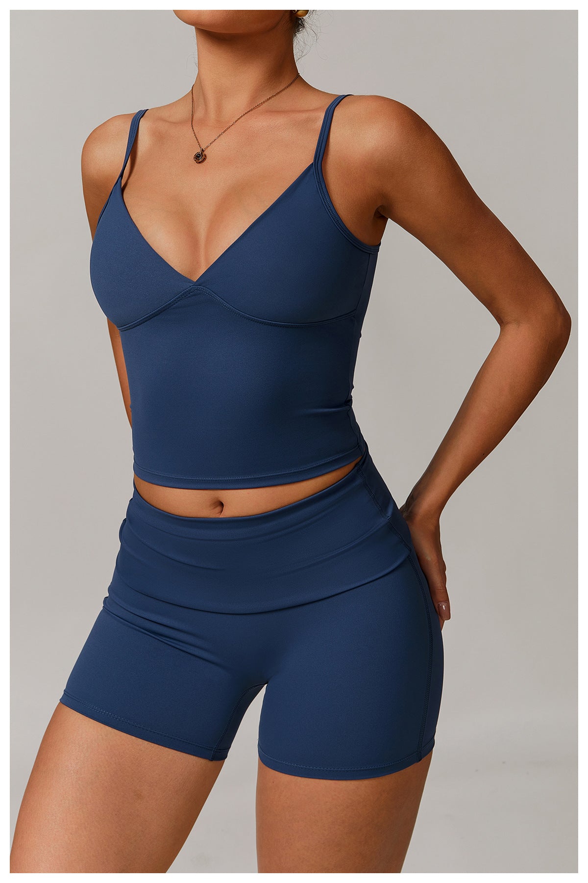 V-Neck Open Back Tank Top