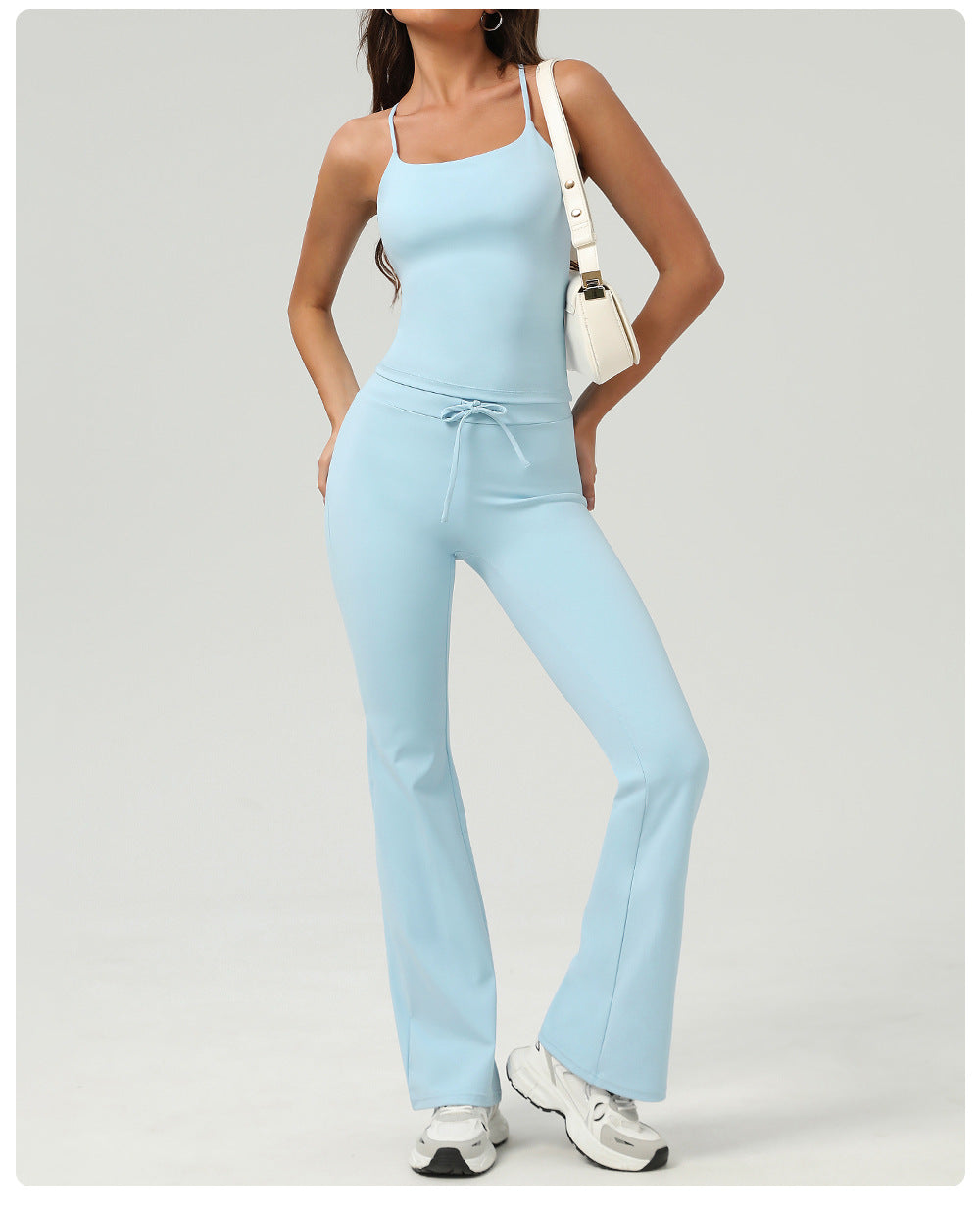 Scoop Neck Crossover Back Tank Top