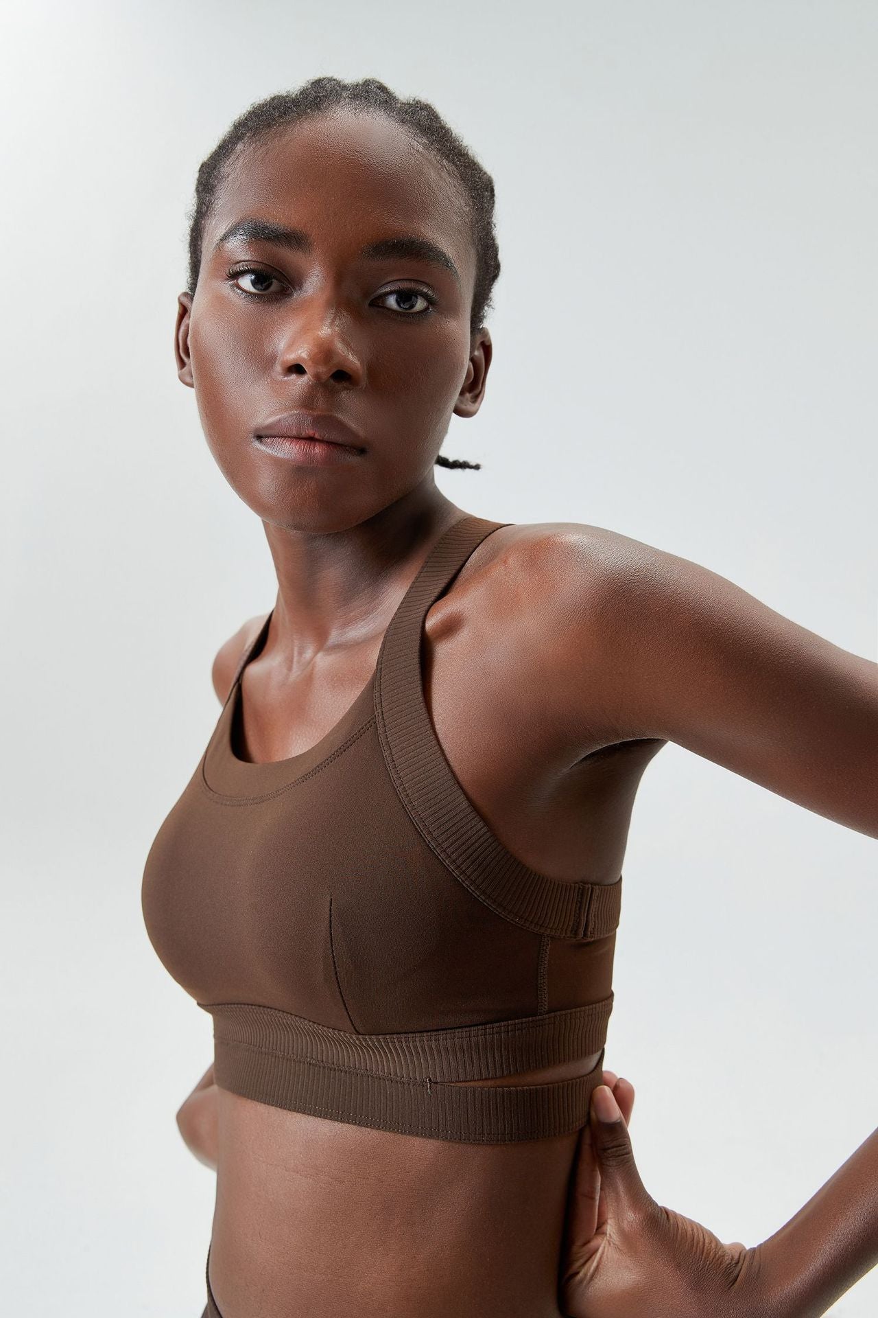 Round Neck Racerback Sports Bra