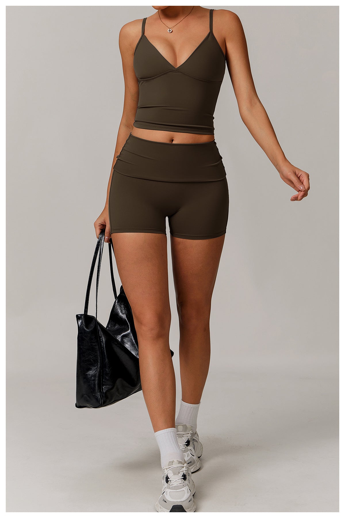 V-Neck Open Back Tank Top