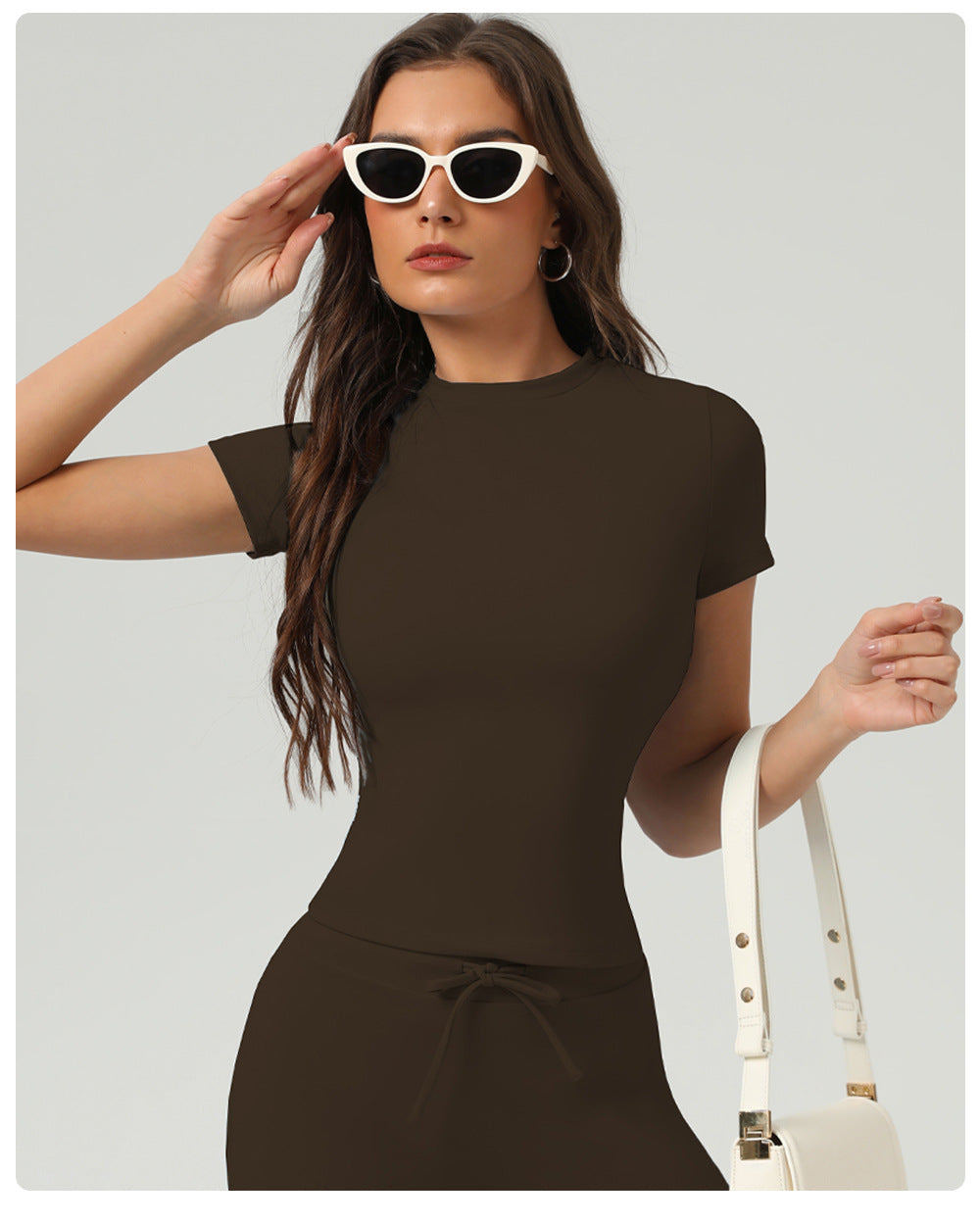 Crew Neck Short Sleeves Top