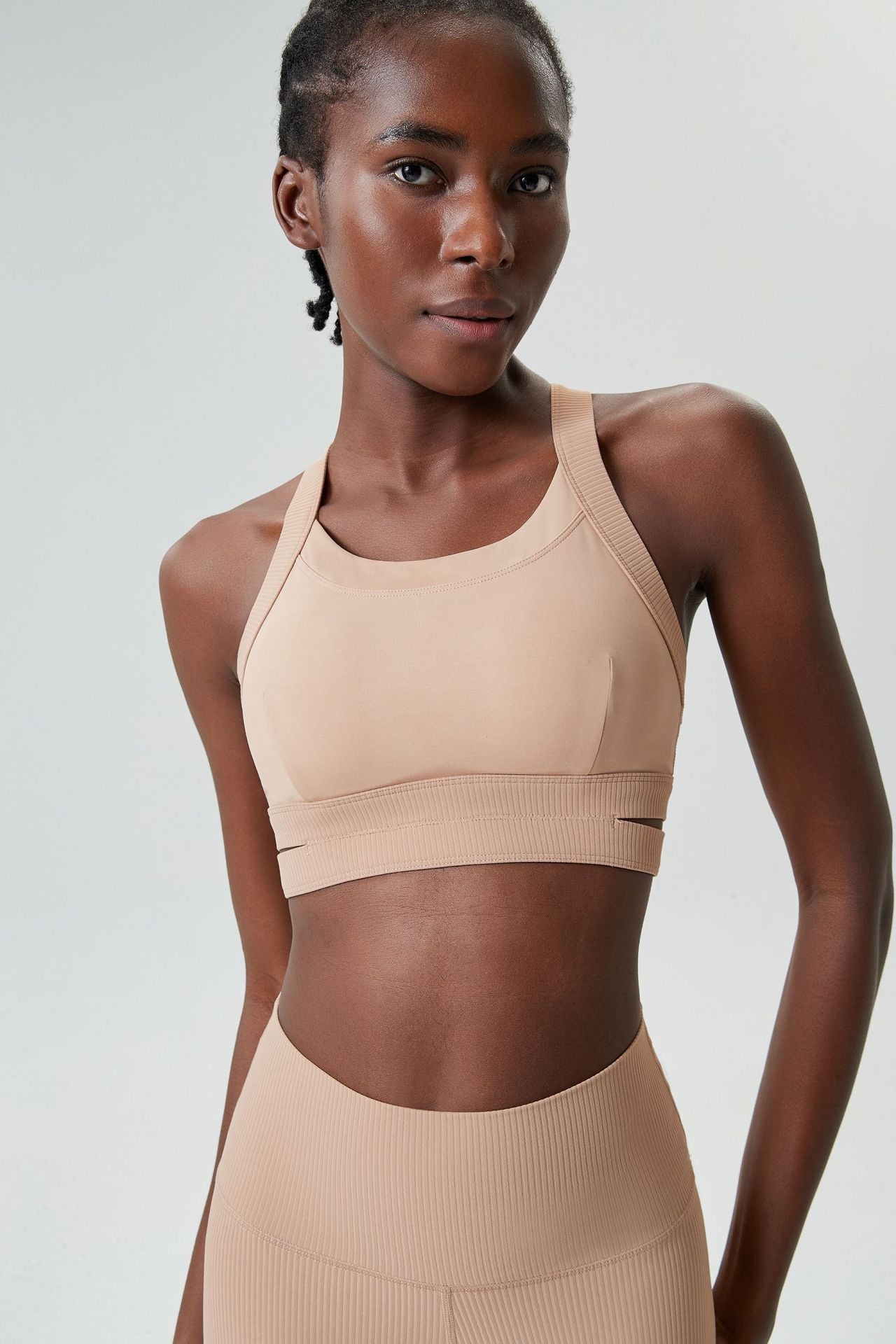 Round Neck Racerback Sports Bra