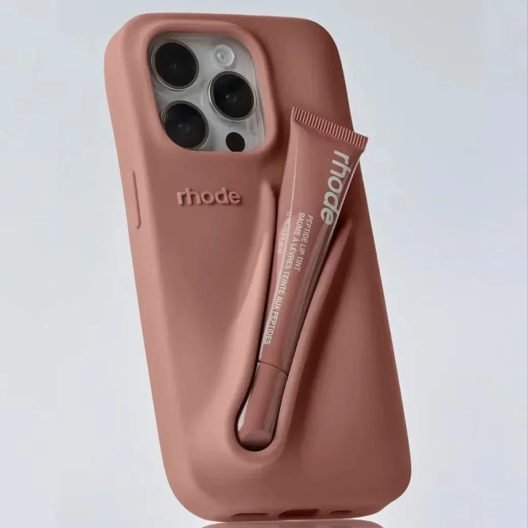 iPhone Silicone Case with Lipstick Holder
