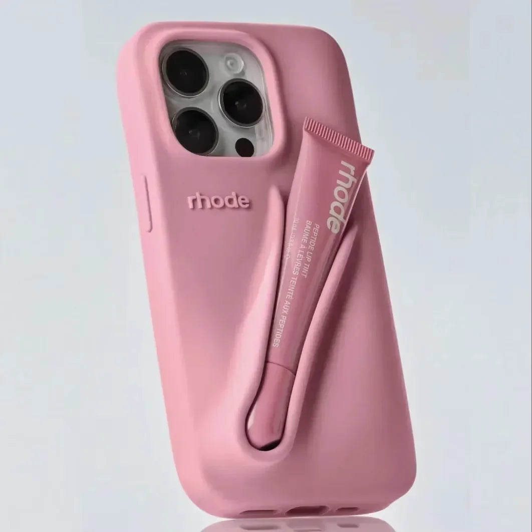 iPhone Silicone Case with Lipstick Holder