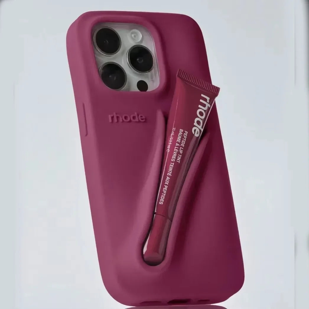 iPhone Silicone Case with Lipstick Holder