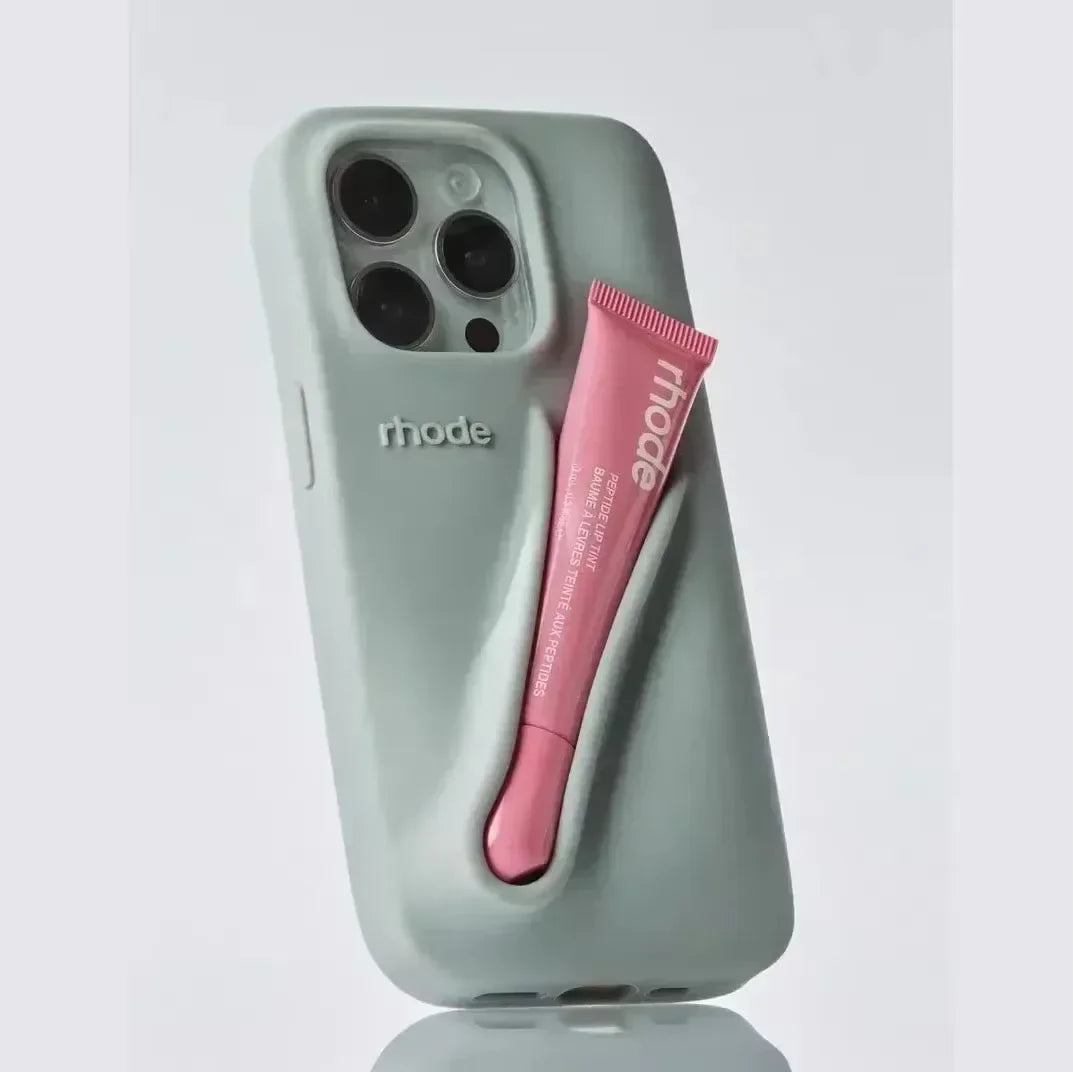 iPhone Silicone Case with Lipstick Holder