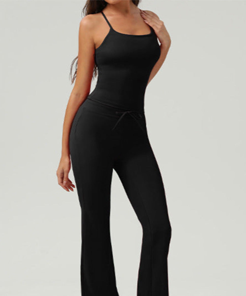 Scoop Neck Crossover Back Tank Top