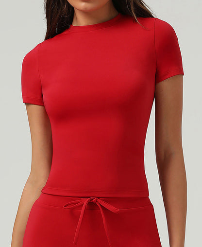 Crew Neck Short Sleeves Top