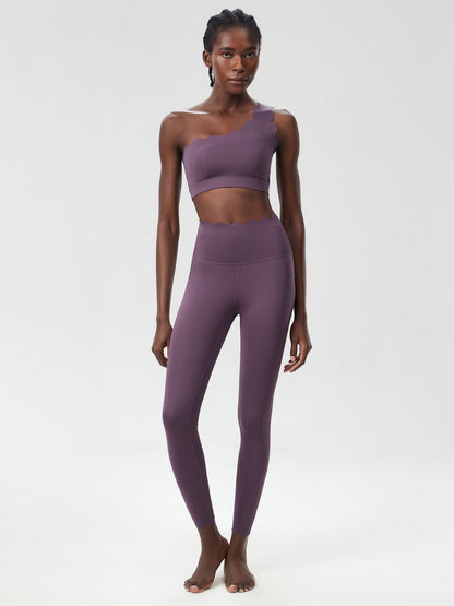 High Rise Scallop Waist Legging