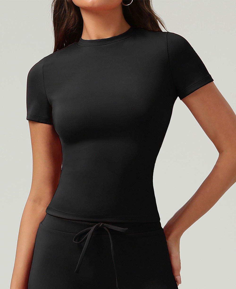 Crew Neck Short Sleeves Top