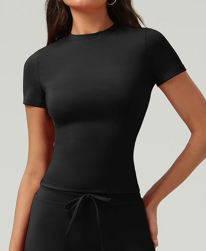 Crew Neck Short Sleeves Top