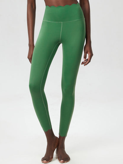 High Rise Scallop Waist Legging