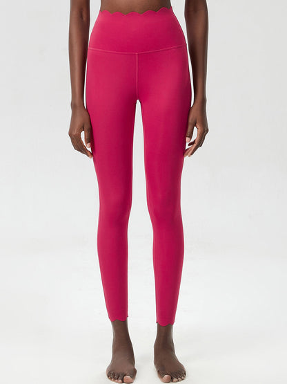High Rise Scallop Waist Legging