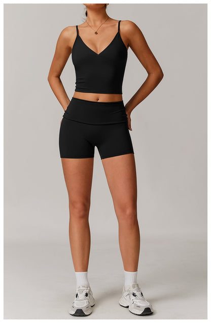 V-Neck Open Back Tank Top