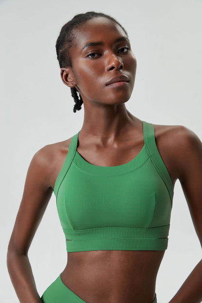 Round Neck Racerback Sports Bra