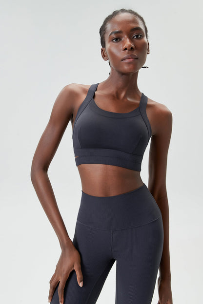 Round Neck Racerback Sports Bra