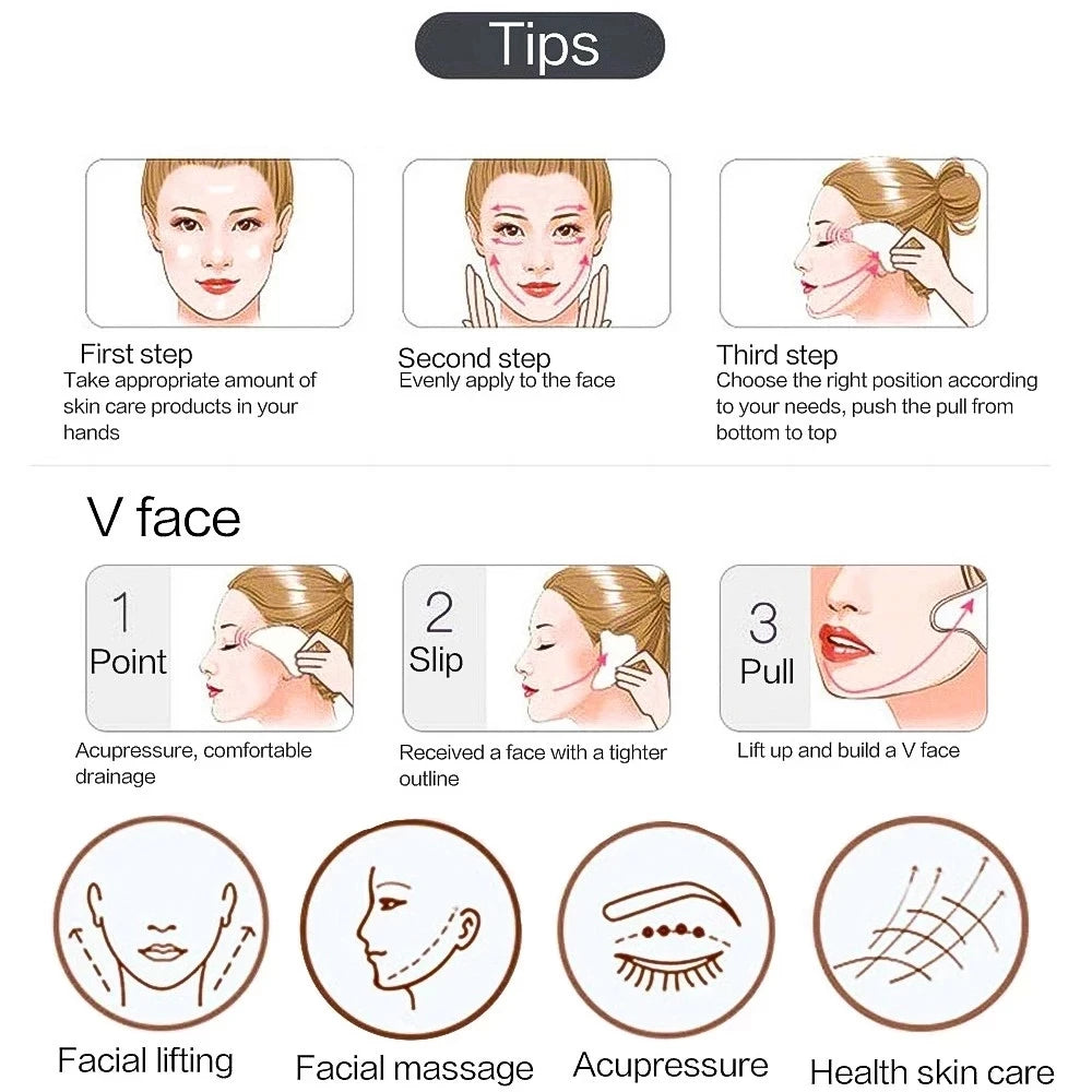 Dunclo Gua Sha Massage Tool – Natürliches Hautlifting und Entspannung für Gesicht und Hals